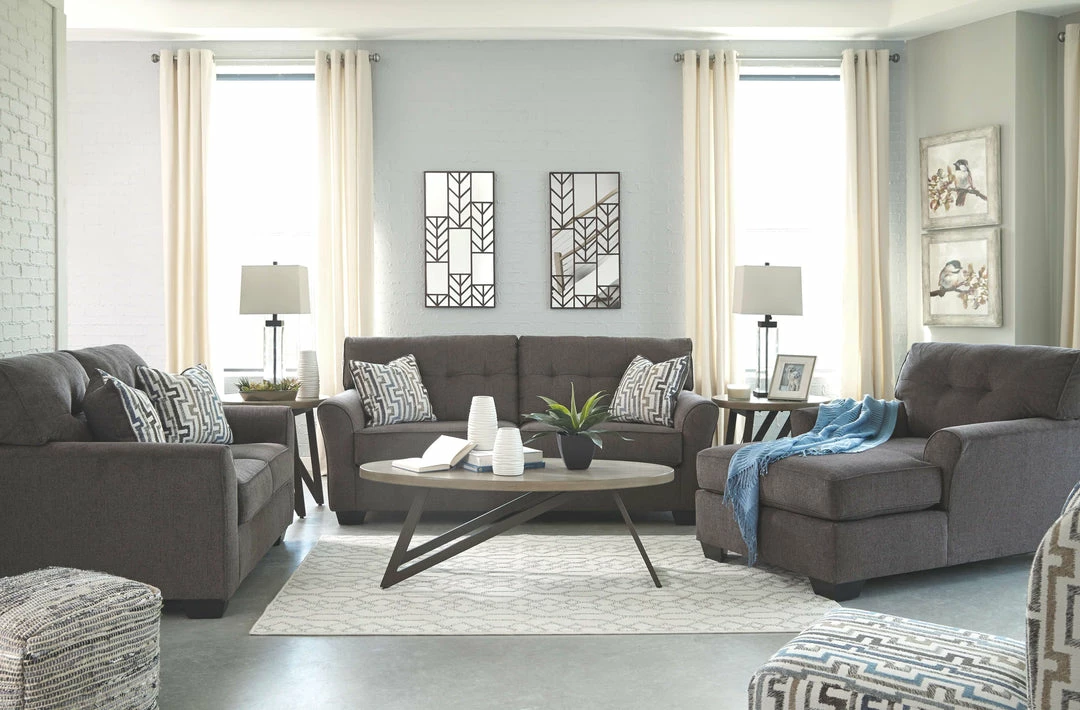 Discount ⭐ Ashley Furniture Alsen - Granite - Chaise 😀 6 Ashley Furniture Alsen - Granite - Chaise