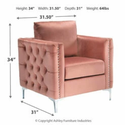 Coupon ๐ Ashley Furniture Lizmont - Blush Pink - Accent Chair ๐ 14 Ashley Furniture Lizmont - Blush Pink - Accent Chair