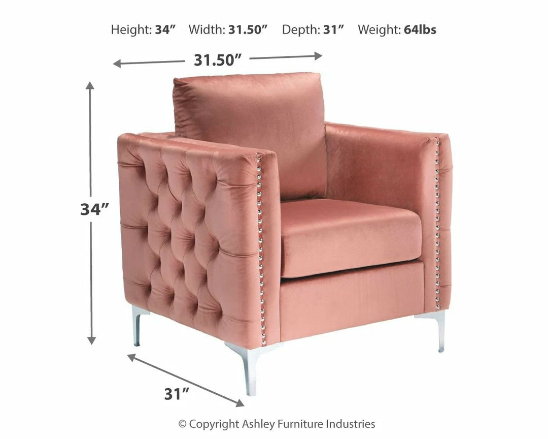 Coupon ๐ Ashley Furniture Lizmont - Blush Pink - Accent Chair ๐ 8 Ashley Furniture Lizmont - Blush Pink - Accent Chair