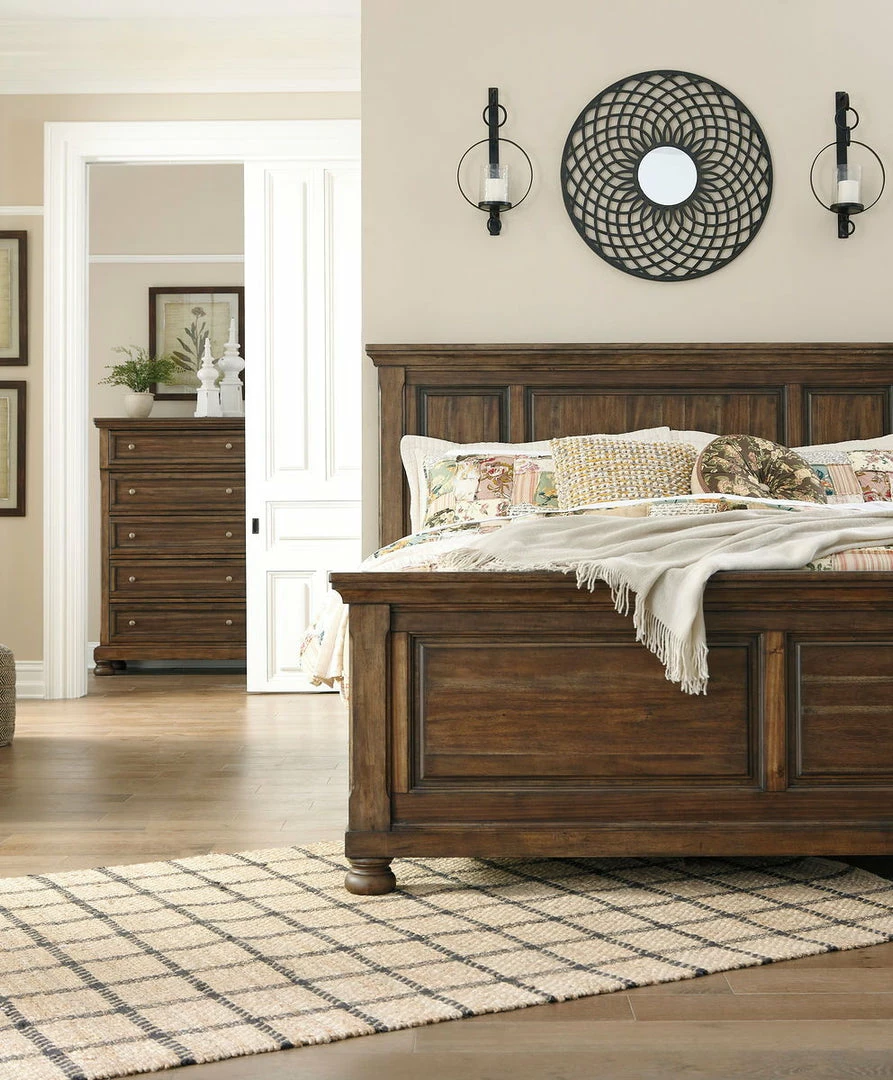 Best deal ⌛ Signature Design By Ashley® Flynnter - Medium Brown - Queen Panel Bed Beds 🔥 4 Signature Design By Ashley® Flynnter - Medium Brown - Queen Panel Bed Beds