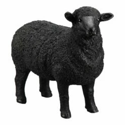 Moe's Home Collection Dolly Sheep Statue Black Table Decor