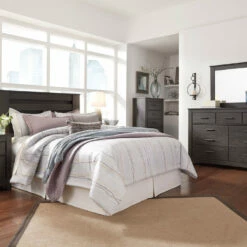 Ashley Furniture Brinxton - Charcoal - Panel Headboard Headboards