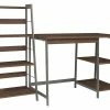 Ashley Furniture Soho - Light Best Gunmetal - Home Office Desk And Shelf