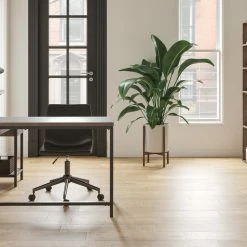 Signature Design By Ashleyยฎ Home Office Sets Dorrinson - Two-tone - L-Desk With Storage, Bookcase, Swivel Desk Chair