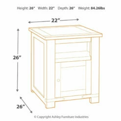Ashley Furniture Budmore - Brown Dark - Rectangular End Table