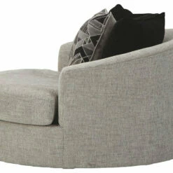 Ashley Furniture Megginson - Storm - Oversized Round Swivel Chair