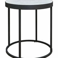 Signature Design By Ashley® Windron - Black/white - Round End Table Tables