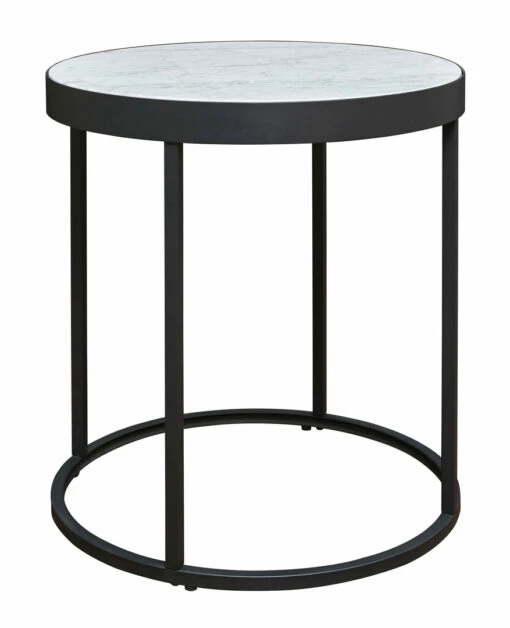 Signature Design By Ashley® Windron - Black/white - Round End Table Tables