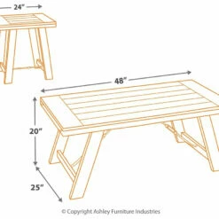 Ashley Furniture Noorbrook - Black/pewter - Occasional Table Set (3/cn)
