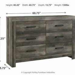 Signature Design By Ashley® Wynnlow - Gray - Dresser, Mirror