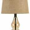 Ashley Furniture Makana - Champagne/black - Glass Table Lamp (1/cn) Accessories