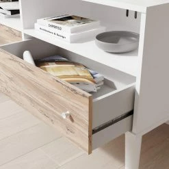 Ashley Furniture TV Stands Piperton - White / Brown - Medium Tv Stand