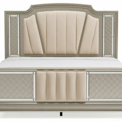 Signature Design By Ashley® Beds Chevanna - Platinum - King Upholstered Panel Bed