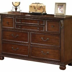 Ashley Furniture Leahlyn - Warm Ultimate Best In Class Dresser, Mirror Dressers