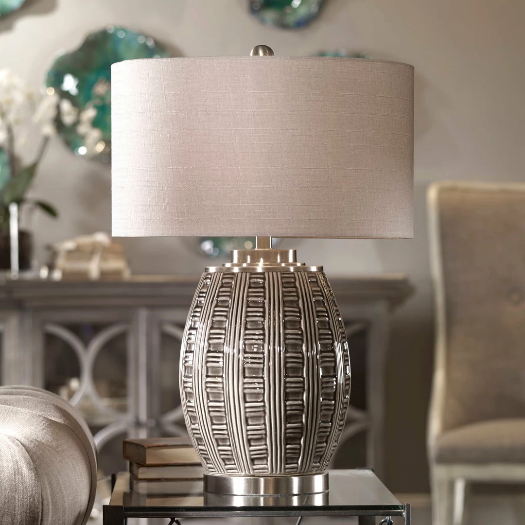 New ❤️ Accessories Uttermost Aura Ash Black Glaze Lamp 🔔 4 Accessories Uttermost Aura Ash Black Glaze Lamp