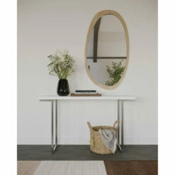 Moe's Home Collection Repetir Console Table White Lacquer Tables