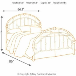 Outlet 🎁 Ashley Furniture Nashburg - Bronze Finish - Metal HDBD/FTBD/Rails Beds 🎁 12 Ashley Furniture Nashburg - Bronze Finish - Metal HDBD/FTBD/Rails Beds