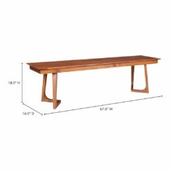 Moe's Home Collection Benches Godenza Bench Walnut