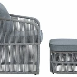 Signature Design By Ashley® Coast Island - Dark Gray - Chair/otto W/cush/table (3/cn)