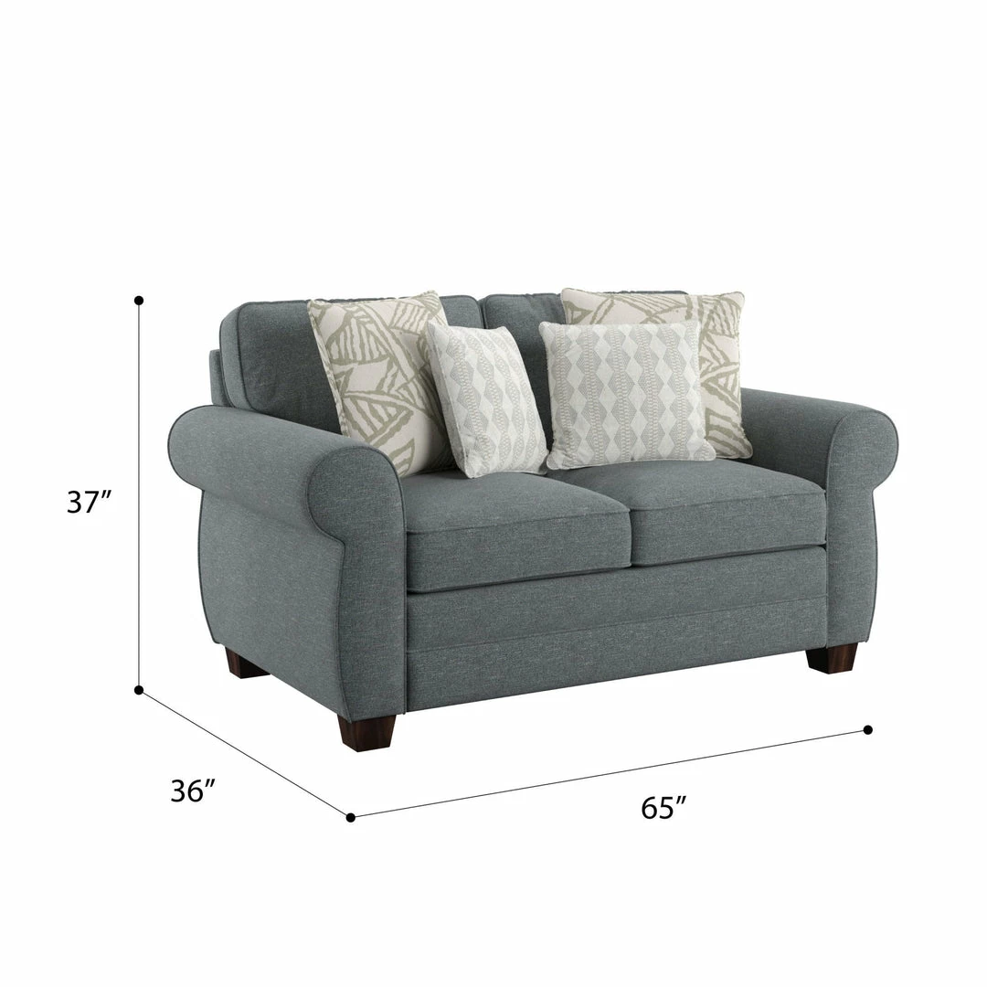 Best deal 😀 Emerald Home Loveseats Royce Complete Loveseat, Slate Blue 🌟 11 Emerald Home Loveseats Royce Complete Loveseat, Slate Blue