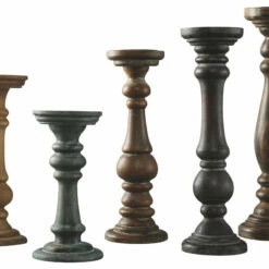 Ashley Furniture Table Decor Carston - Brown - Candle Holder Set (5/cn)