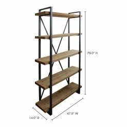 Moe's Home Collection Lex 5 Level Shelf Natural