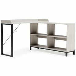 Signature Design By Ashley® Bayflynn - White/black - L-desk Desks