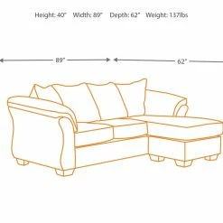 Ashley Furniture Darcy - Versatile Chaise - Stationary Sofas