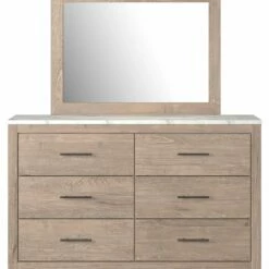 Signature Design By Ashley® Senniberg - Light Brown/white - 5 Pc. - Dresser, Mirror, Chest, King Panel Bed Bedroom Sets
