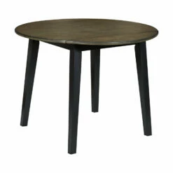 Ashley Furniture Froshburg - Black - Round Drm Drop Leaf Table Tables