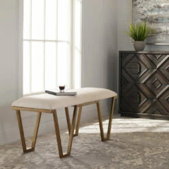 Benches Uttermost Farrah Geometric Bench