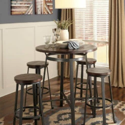 Ashley Furniture Challiman - Rustic Ultimate Best In Class Stool (2/CN)