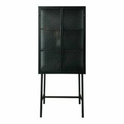 Moe's Home Collection Cabinets Zakk Metal Cabinet Black