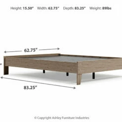 Signature Design By Ashley® Oliah - Natural - Queen Platform Bed Beds