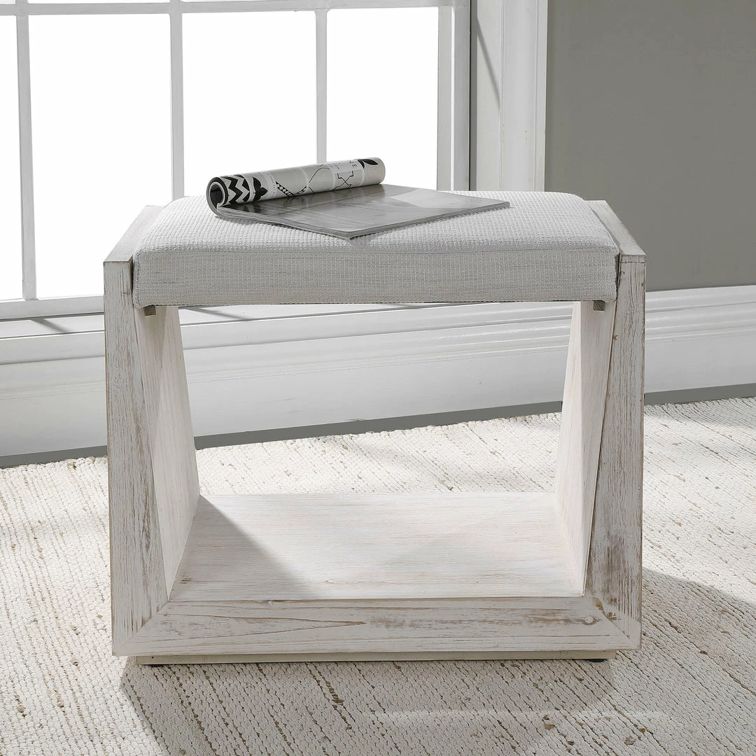Best Pirce 🥰 Benches Uttermost Cabana White Small Bench ⭐ 8 Benches Uttermost Cabana White Small Bench