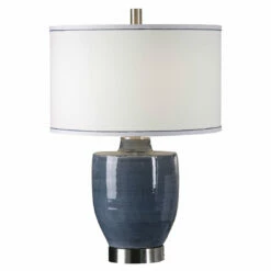 Accessories Uttermost Sylvaine Blue-Gray Glaze Lamp