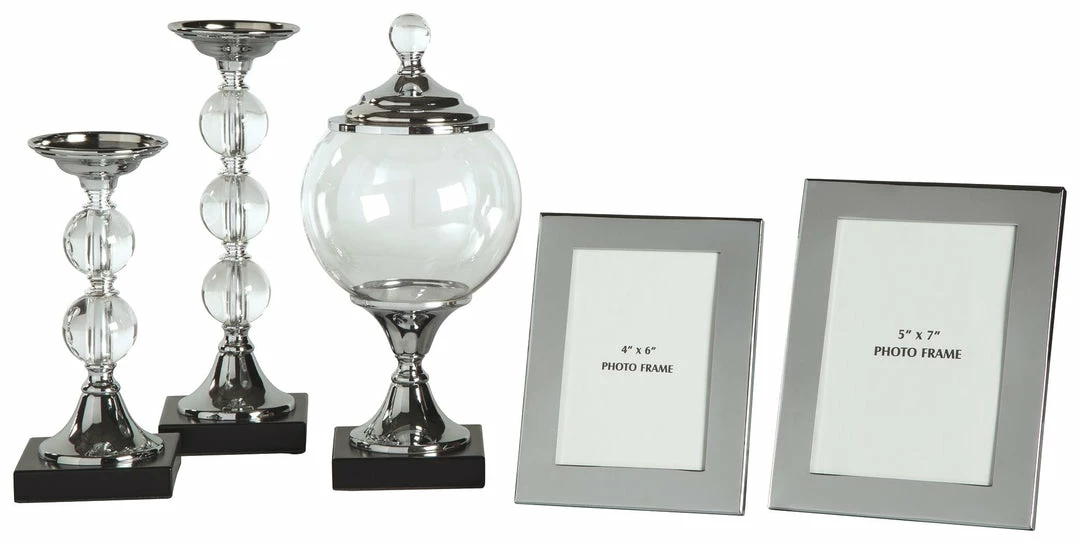 Deals 🌟 Ashley Furniture Table Decor Diella - Silver Finish - Accessory Set (5/cn) ✔️ 3 Ashley Furniture Table Decor Diella - Silver Finish - Accessory Set (5/cn)