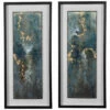 Uttermost Glimmering Agate Abstract Prints, S/2