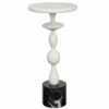Promo ๐ Uttermost Inverse White Marble Drink Table Tables ๐งจ 1 Uttermost Inverse White Marble Drink Table Tables
