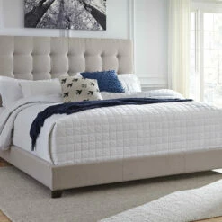 Ashley Furniture Dolante - Button Tufted - Upholstered Bed Beds