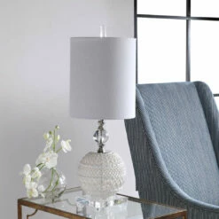 Promo 🥰 Uttermost Mazarine Open Ceramic Buffet Lamp 🧨 13 Uttermost Mazarine Open Ceramic Buffet Lamp