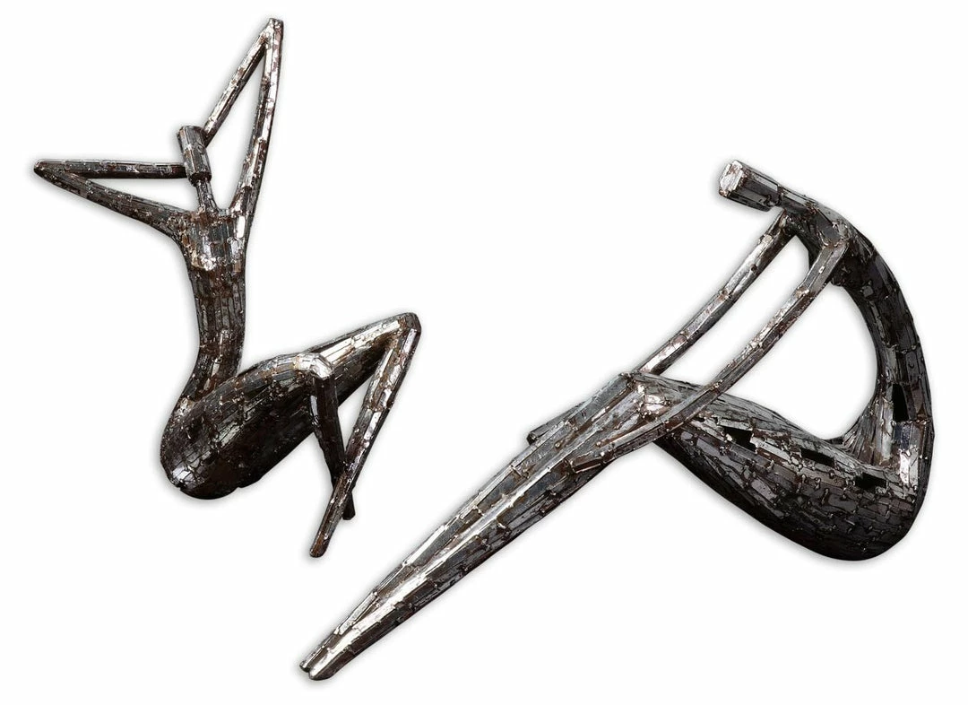 Cheapest ๐ Uttermost Dahy Antique Silver Statues, Set/2 ๐ 3 Uttermost Dahy Antique Silver Statues, Set/2