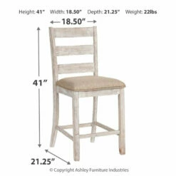 Ashley Furniture Stools Skempton - White - Upholstered Barstool (2/cn)