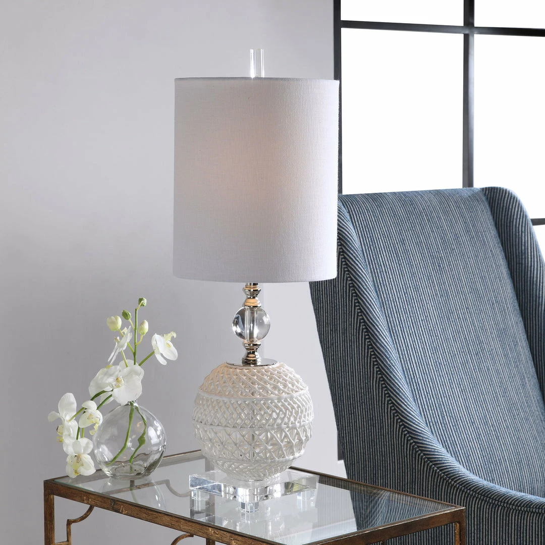 Promo 🥰 Uttermost Mazarine Open Ceramic Buffet Lamp 🧨 6 Uttermost Mazarine Open Ceramic Buffet Lamp