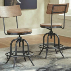Ashley Furniture Stools Pinnadel - Light Ultimate Best In Class Swivel Stool (2/CN)