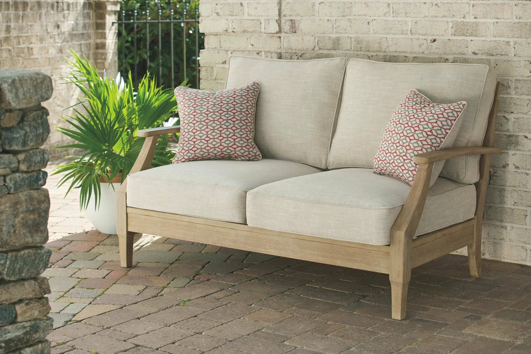 Flash Sale 🤩 Signature Design By Ashley® Clare View - Beige - 4 Pc. - Lounge Set Outdoor Sets ✔️ 6 Signature Design By Ashley® Clare View - Beige - 4 Pc. - Lounge Set Outdoor Sets