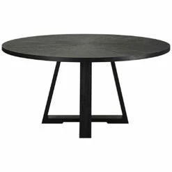 Tables Uttermost Gidran Round Black Dining Table
