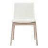 Moe's Home Collection Deco Oak Dining Chair White Pvc-m2