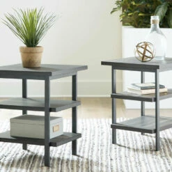 Ashley Furniture Jandoree - Grayish Brown - Rectangular End Table (2/cn) Tables