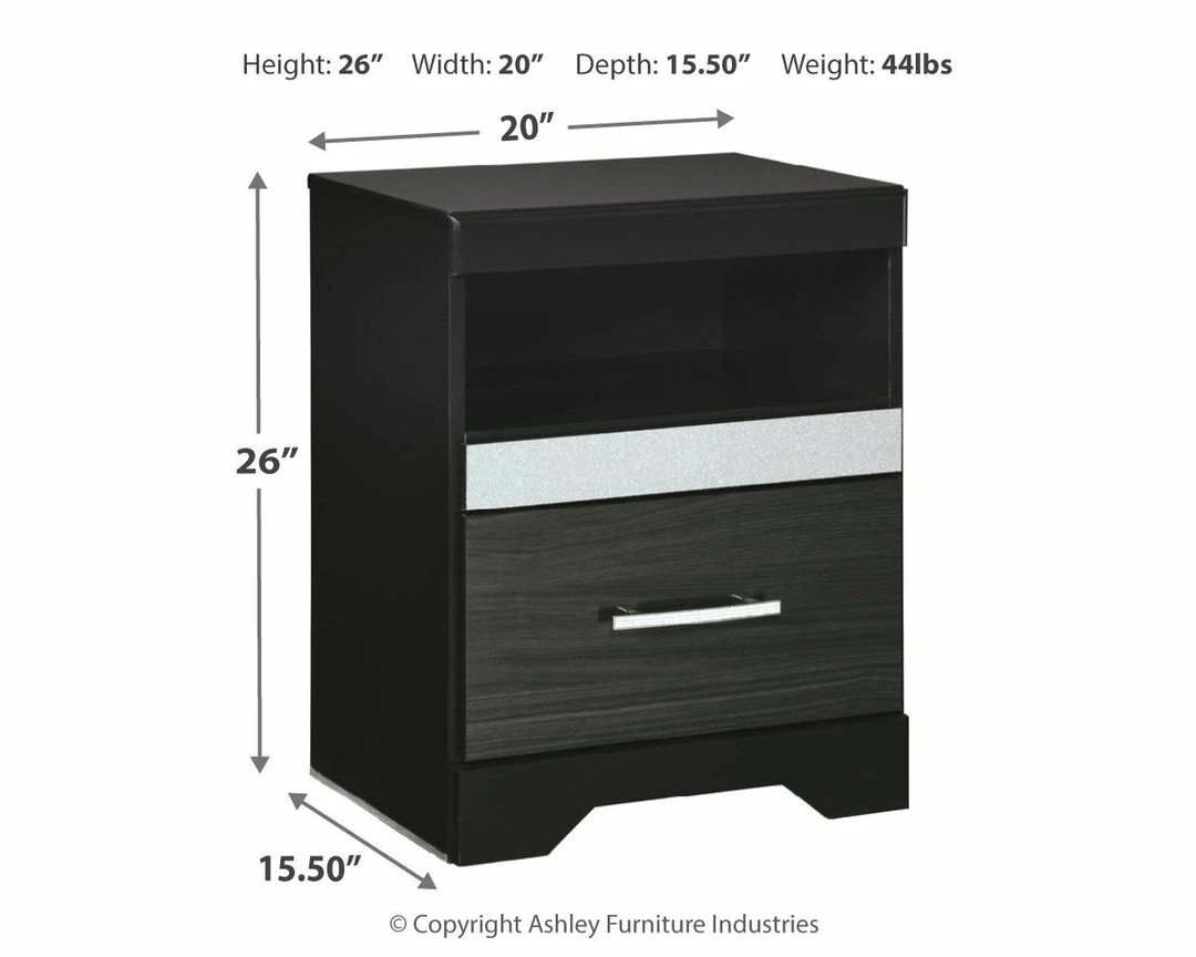 New ๐ Ashley Furniture Nightstands Starberry - Black - One Drawer Night Stand ๐ 7 Ashley Furniture Nightstands Starberry - Black - One Drawer Night Stand